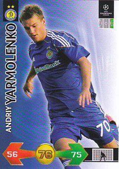 Andriy Yarmolenko Dynamo Kyiv 2009/10 Panini Super Strikes CL #84